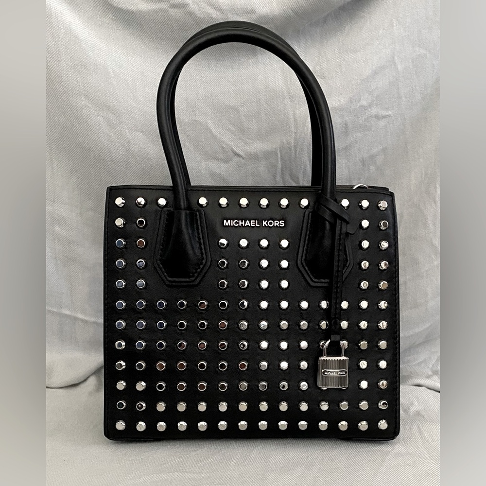 Michael Kors Silver Studded 2-Way Satchel-Does Not have the Crossbody Strap